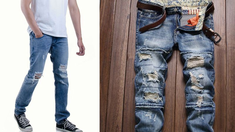Model Jeans Pria Terbaru - Celana sobek